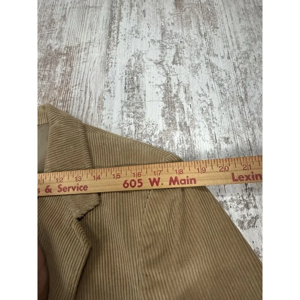 VINTAGE Jordache Western Corduroy Blazer Sports Coat Size 40L Khaki‎ Beige EUC